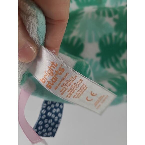 Taggies Bright Starts Elephant Lovey Lovie Baby Security Blanket Satin Tags Gray - Picture 5 of 8